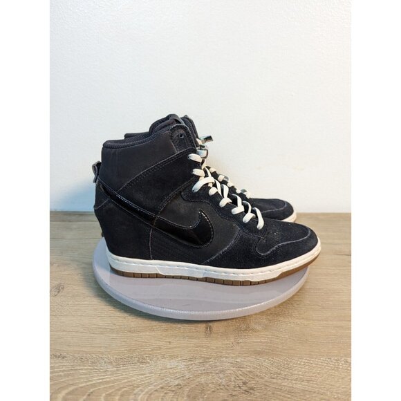 Nike Dunk Sky Hi Essential Hidden Wedge Heel 644877-400 Denim Blue Gum High 6.5 - Picture 4 of 11